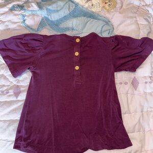 Purple Button-Back Top